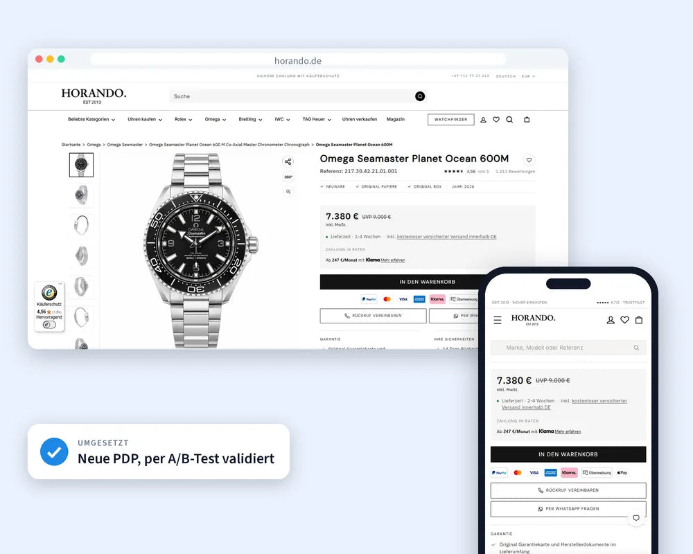 Shopify-Shop von Horando