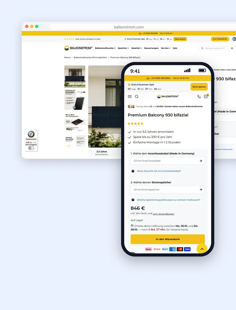 Shopify-Shop von Balkonstrom
